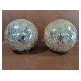 Lighted Crackled Spheres, Both Work, Battery