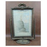 Antique Swing Picture Frame with 1913 Cardboard