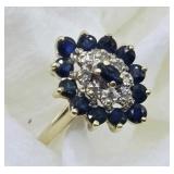 SZ. 6, 10K YELLOW GOLD .10 CWT DIAMOND .80