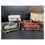Die Cast Cars & Banks. Some Discoloration from
