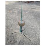 Antique Lightening Rod w/ Glass Ball
