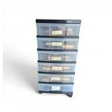 Wood & Rubber Scrapbook Craft Stamps W/ 6 Drawer