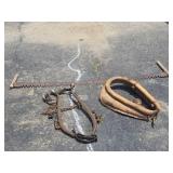 Antique Mule Collar, Hames & Crosscut Saw