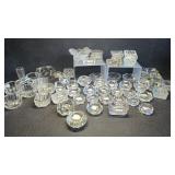 Large Lot Antique Glass Individual Open Salts,