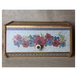 Pioneer Woman Acacia Wood Floral Bread Box