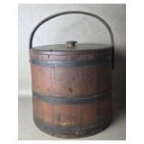 Antique Wooden Firkin Bucket