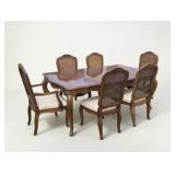 Vintage Dining Table & Six Chairs by White