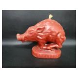 Vtg Arkansas Razorbacks Candle