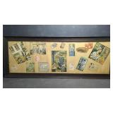 Framed Vintage Advertisement Collage,