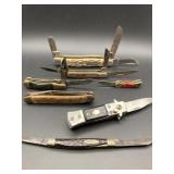 POCKET KNIVES W/ ISSUES OLD TIMER, UNCLE HENRY,