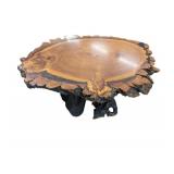 Live Edge Resin Coffee Table with Cypress Knee