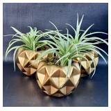 3 Small Faux Plants