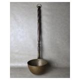 Vtg. Lrg Hammered Copper ?  Ladle w/ Wooden