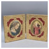RENAISSANCE PORTRAIT OF MARY GOLD GILD WOOD FRAME