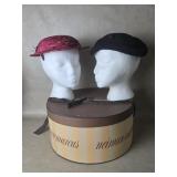Vtg Custom Made Neiman Marcus Hat, Black Beaded