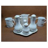 Slovakia Dekor Cruet Set with Salt and Pepper, ++