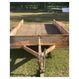 16 FT. TANDEM AXLE TRAILER W/ METAL SIDES & APRON