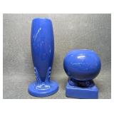 Fiestaware Blue Bud Vase & Fiestaware Blue Bulb