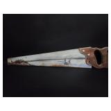 Vtg Painted Saw Tarpon Fishing Scene Saltwater