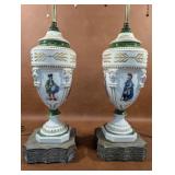 Vintage Italian Porcelain Table Lamps