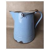 Vintage Graniteware Enamelware Large Cowboy
