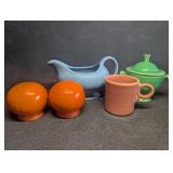 Fiesta Fiestaware Mixed Lot, Gravy Boat, Sugar