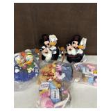 NOS DISNEY BEANIE BABIES IN BAGS W/ 2 HAPPY NEW