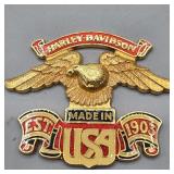 HARLEY DAVIDSON GOLD EMBLEM, RED HARLEY DAVIDSON