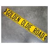 Vtg Golden Oldie Road Sign Street Sign Heavy