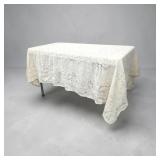 63 x 83" Vintage Lace Tablecloth
