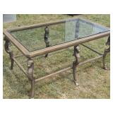 Modern Egyptian Styled Glass-Top Coffee Table