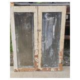 Pair of Antique Pine Frame Cabinet Doors