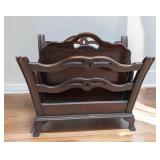 Vintage Wood Magazine Rack