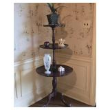 Three-Tier Mahogany Table w/ Ball & Claw Base