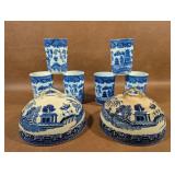 Small Vintage Blue Willow Pattern Tumblers, Some
