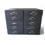 Vtg Tool / Hardware Organizer Chest 10 Drawers
