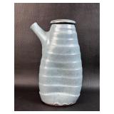 Free Form Hand Thrown Pottery Jug w/ Lid