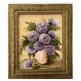 Antique Original Floral Mum Painting F. Shenk on