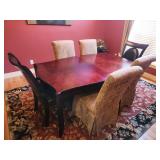 Stunning Dining Table W 6 Chairs & Leaf Excellent
