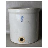 F Stamped Glazed Stoneware Water Crock Missing