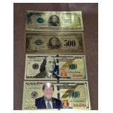 Gold Plated Novelty Bills