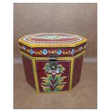 Vintage Wood Octagonal Trinket Box