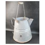 Large Vtg Enameleware Kettle Enameled