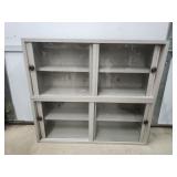Pr Vtg Glass Front Wall Cabinets Display