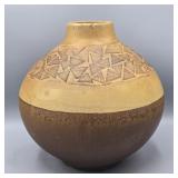 VTG POTTERY CRAFT VASE 9" TALL SOME USUAL WEAR &