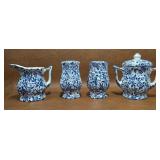 Vintage Blue and White Chintz Porcelain S & Ps,