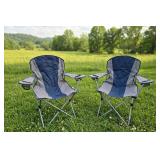 Pair of Ozark Trail Oversized Quad Camping Chairs
