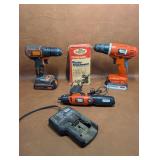 Black & Decker 20v. Drills, 2 Batteries with