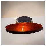 6 Woven Mats w/ 6 Charges & Oval Center Piece