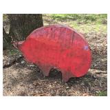 Large Metal Yard Art Hog / Pig